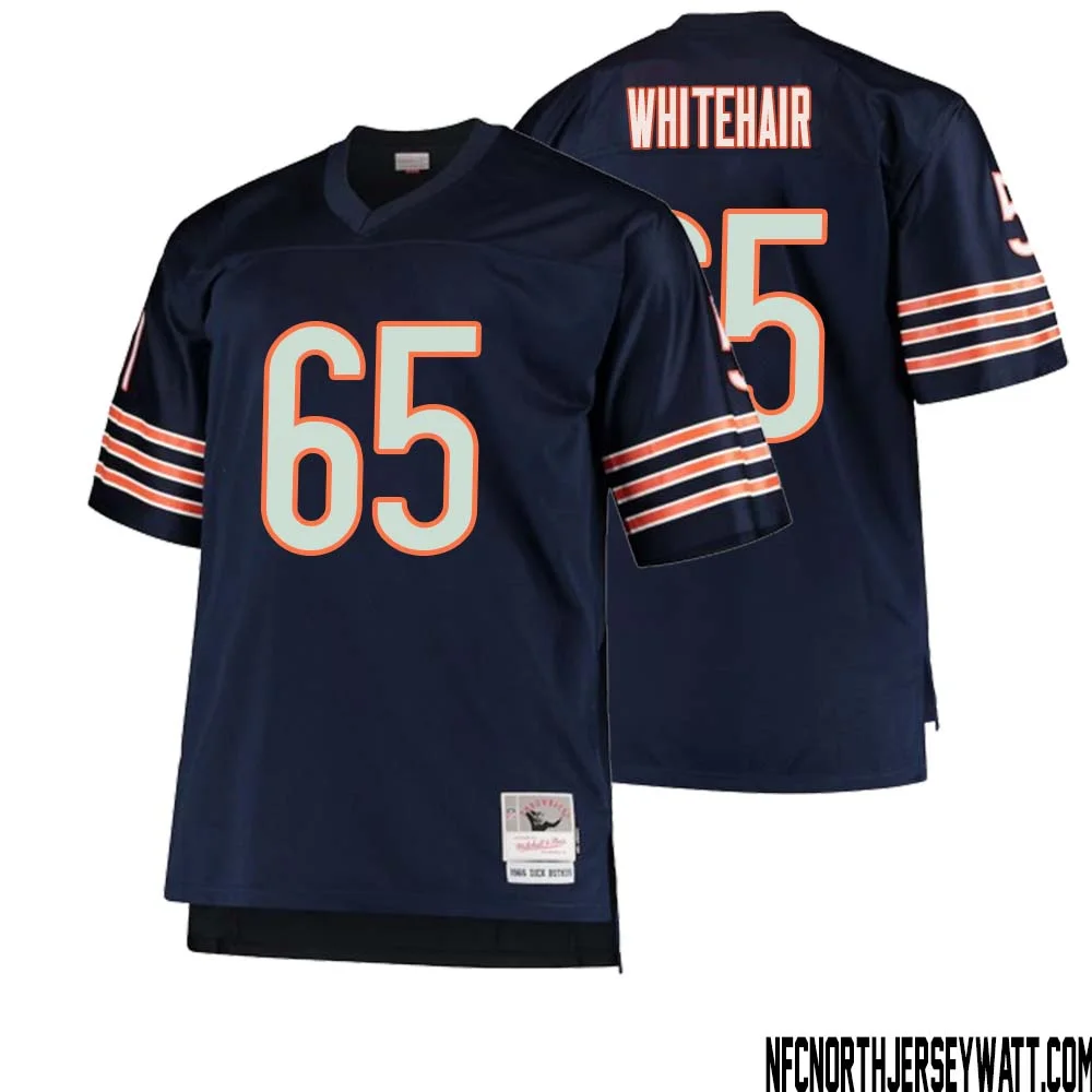 Cody Whitehair No 65 Men Mitchell Ness Navy Chicago Bears Big Tall 1966 Retired Player Replica Jersey 1