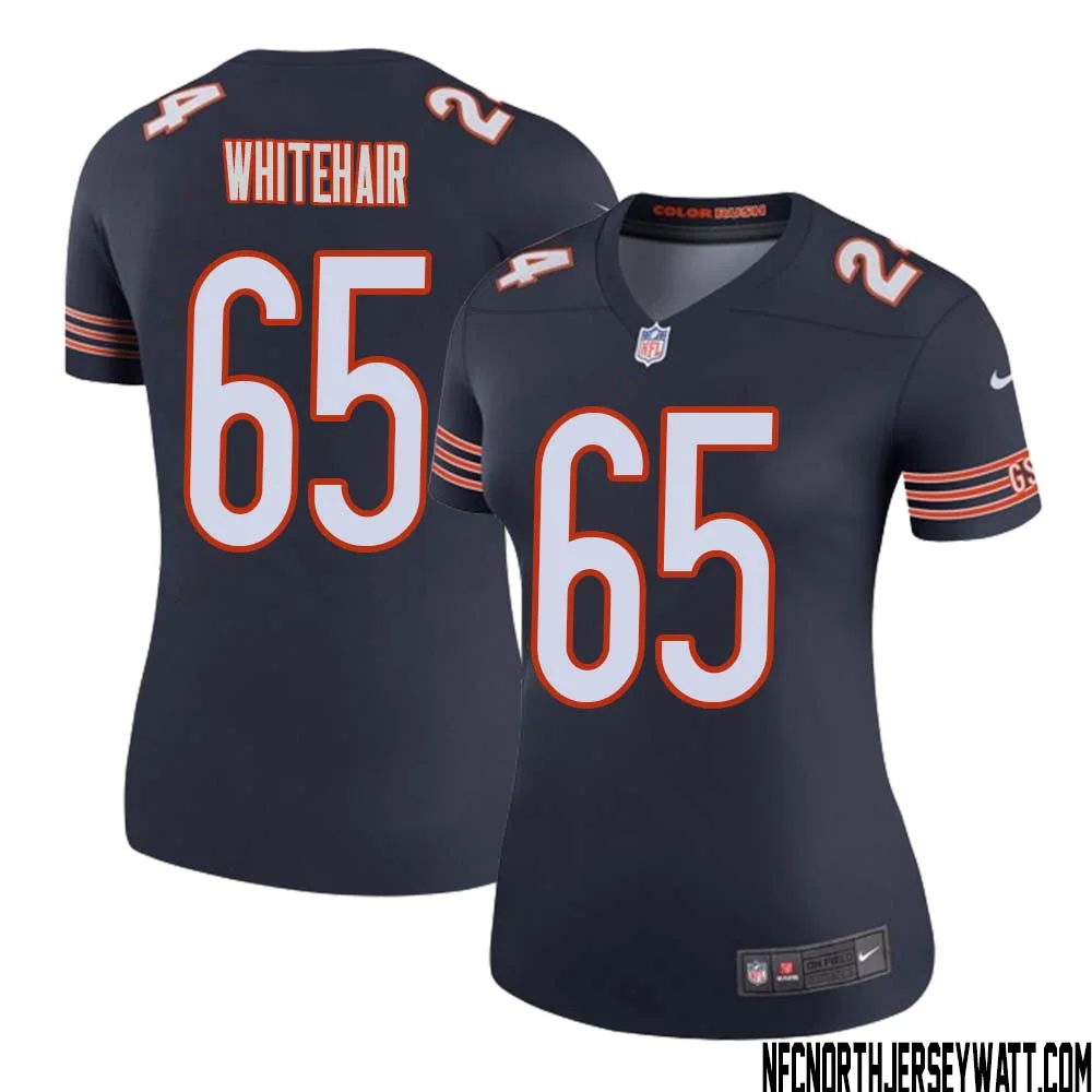 Cody Whitehair No 65 Women Navy Chicago Bears Color Rush Legend Jersey