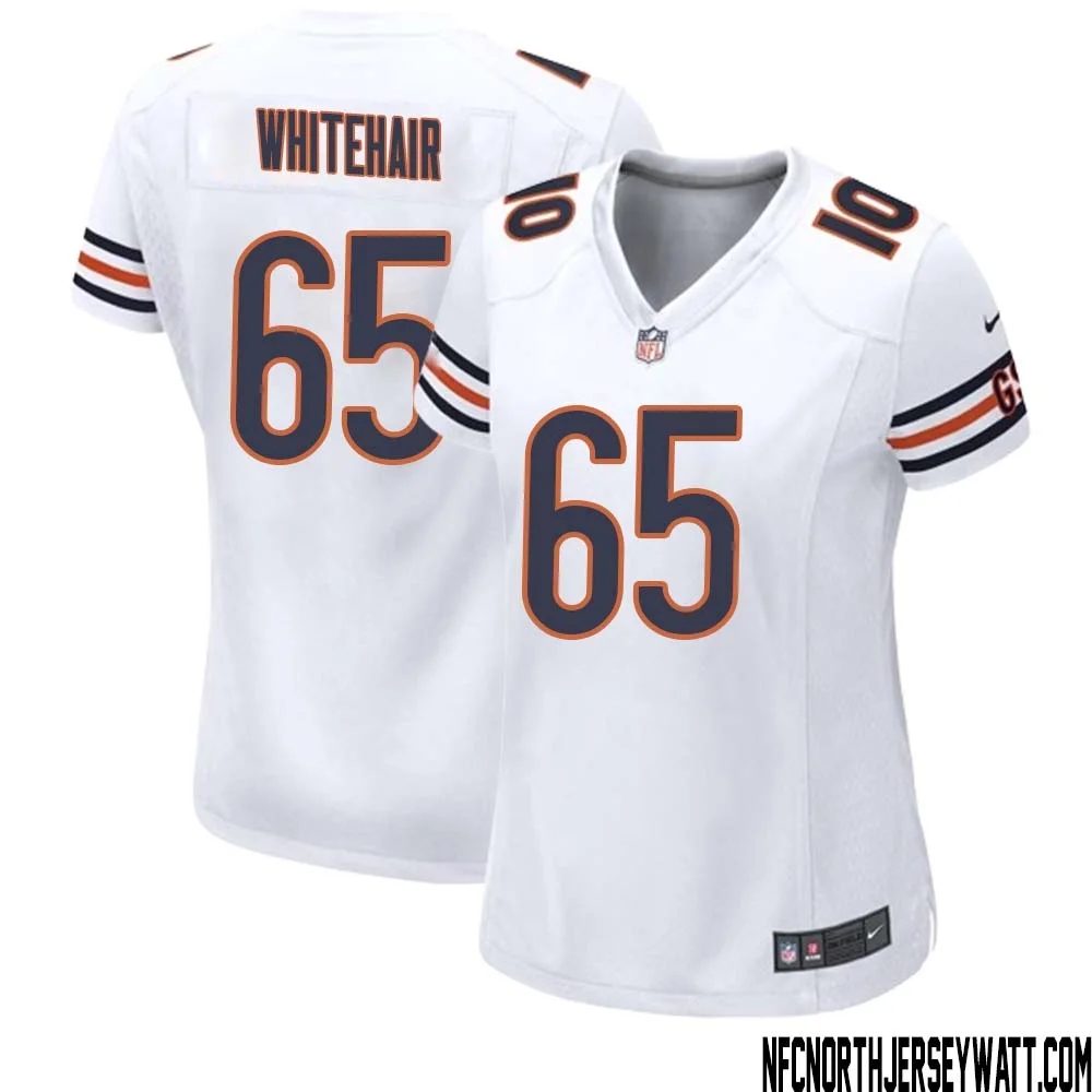 Cody Whitehair No 65 Women White Chicago Bears Away Game Jersey