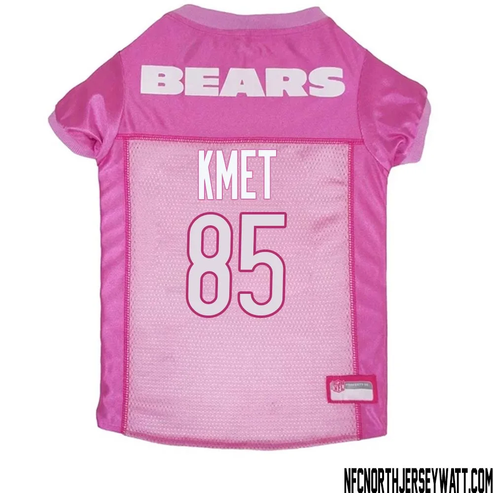 Cole Kmet No 85 Chicago Bears Dog Jersey Pink 1
