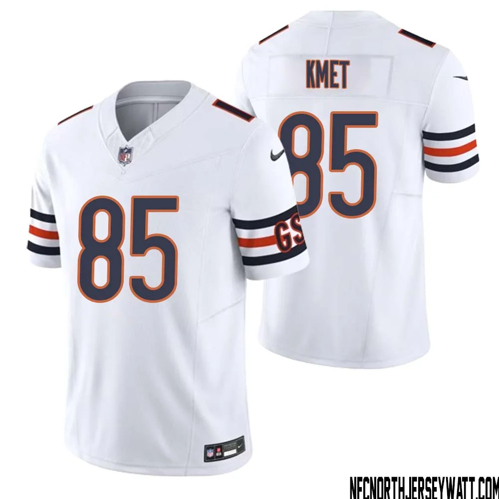 Cole Kmet No 85 Men White Chicago Bears Vapor F.U.S.E. Limited Jersey