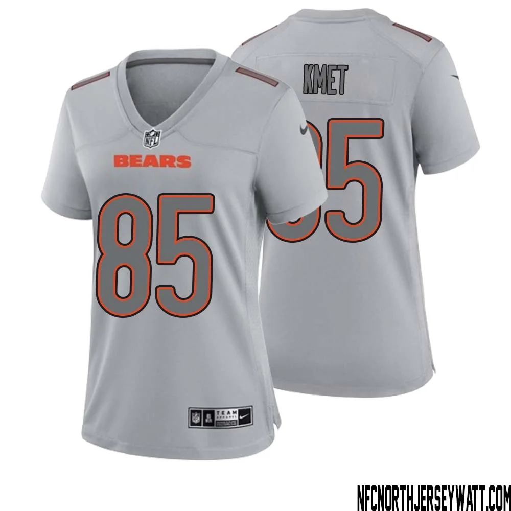 Cole Kmet No 85 Women Gray Chicago Bears Atmosphere Fashion Game Jersey 1