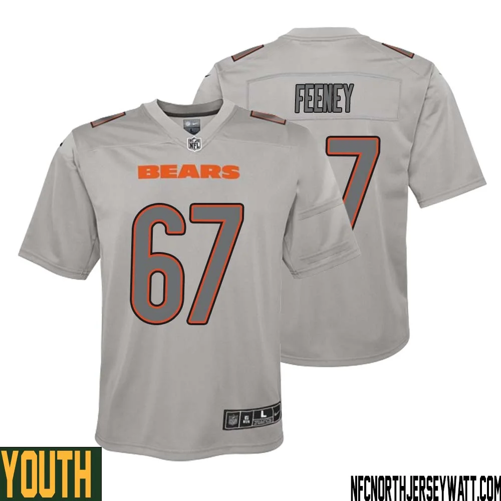 Dan Feeney No 67 Youth Gray Chicago Bears Atmosphere Fashion Game Jersey