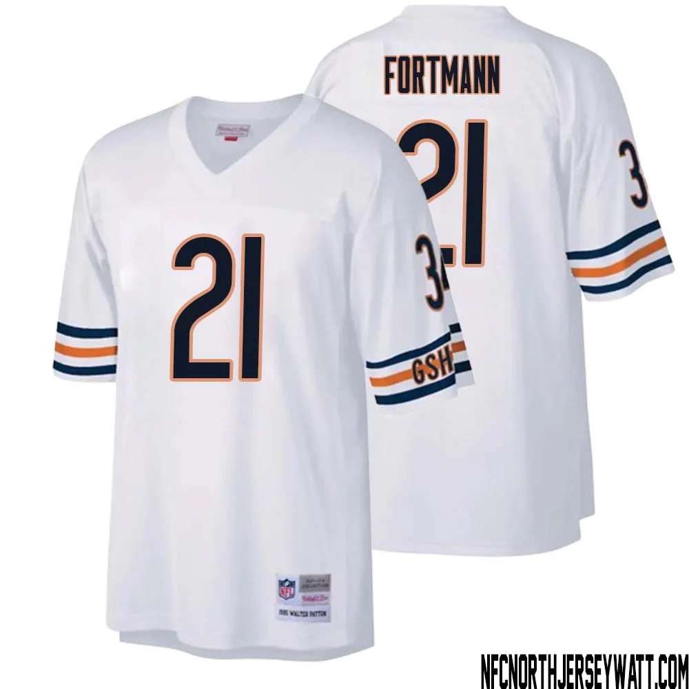 Dan Fortmann No 21 Men Mitchell Ness White Chicago Bears Legacy Replica Jersey