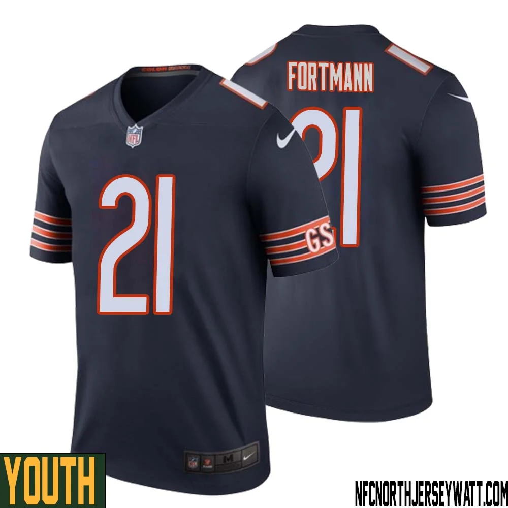 Dan Fortmann No 21 Youth Navy Chicago Bears Color Rush Legend Jersey