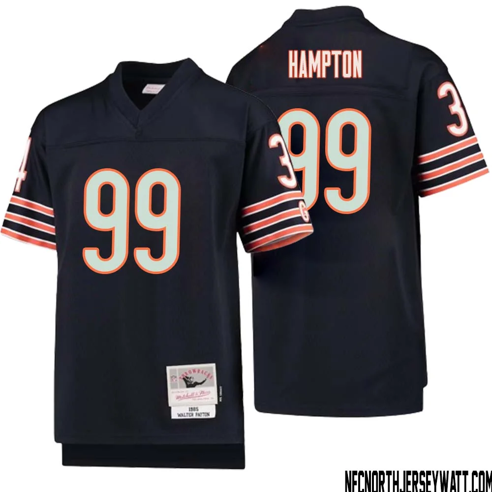Dan Hampton No 99 Youth Mitchell Ness Navy Chicago Bears 1985 Legacy Retired Player Jersey