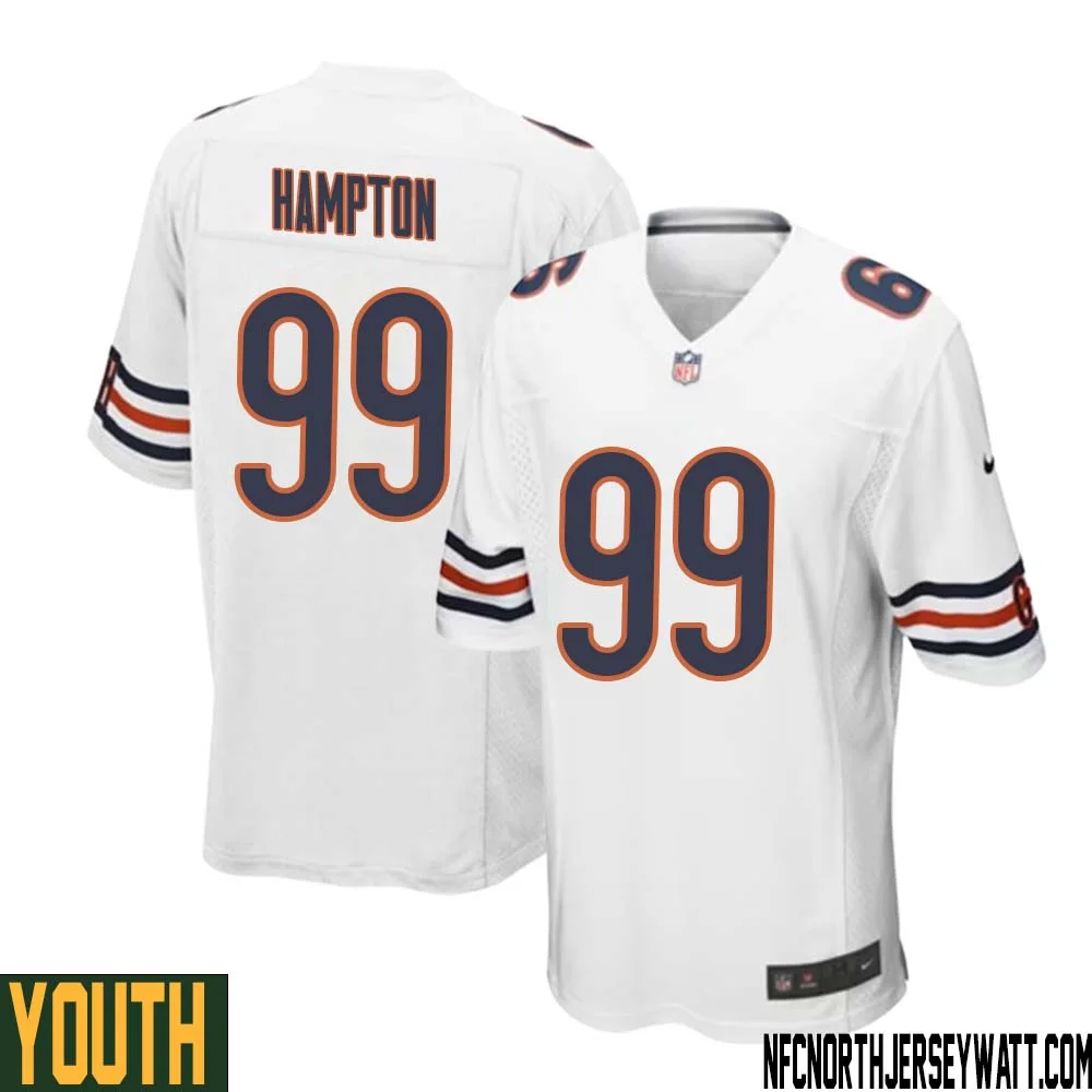 Dan Hampton No 99 Youth White Chicago Bears Away Game Jersey