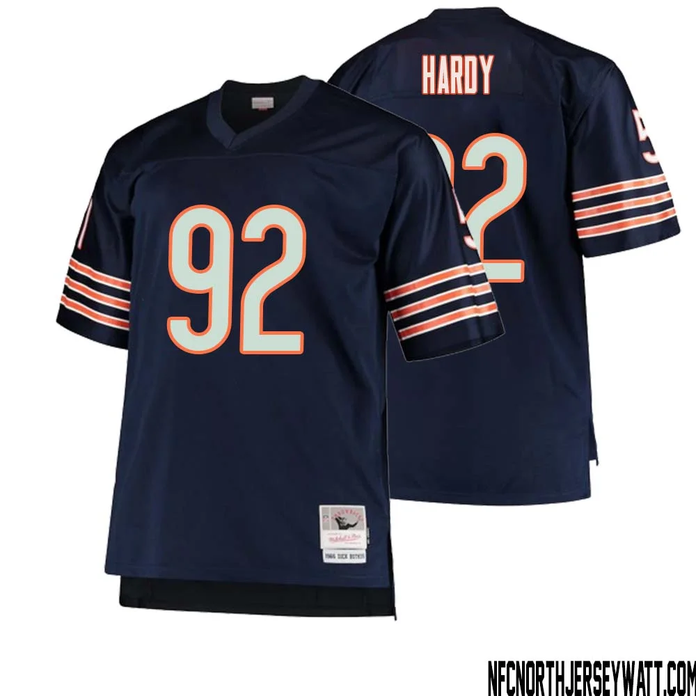 Daniel Hardy No 92 Men Mitchell Ness Navy Chicago Bears Big Tall 1966 Retired Player Replica Jersey