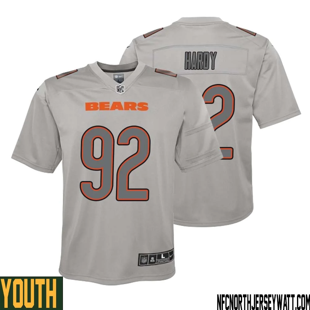 Daniel Hardy No 92 Youth Gray Chicago Bears Atmosphere Fashion Game Jersey 1
