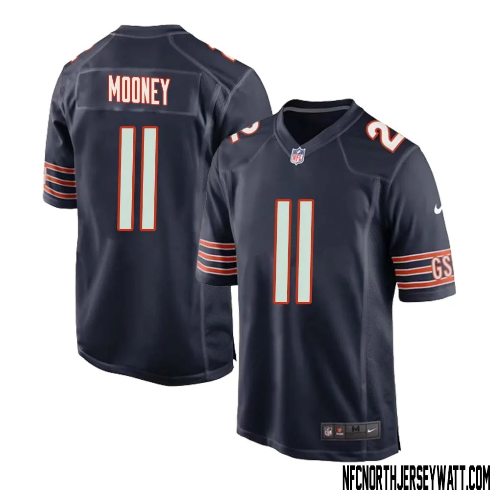 Darnell Mooney No 11 Chicago Bears Home Game Navy Jersey for Men 1