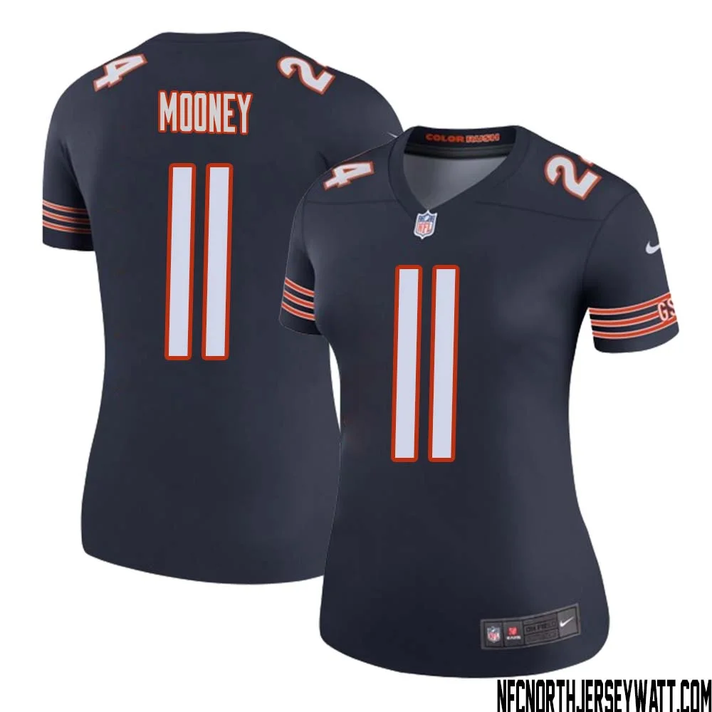 Darnell Mooney No 11 Women Navy Chicago Bears Color Rush Legend Jersey
