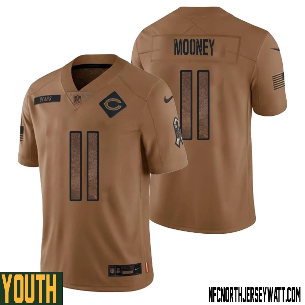 Darnell Mooney No 11 Youth Brown Chicago Bears 2023 Salute To Service Retired Player Limited Jersey