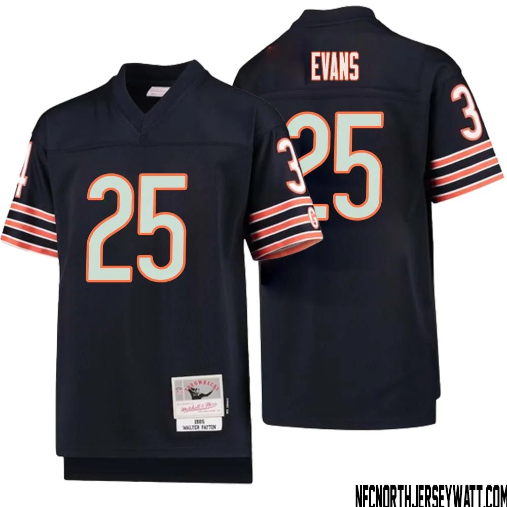 Darrynton Evans No 25 Youth Mitchell Ness Navy Chicago Bears 1985 Legacy Retired Player Jersey 1