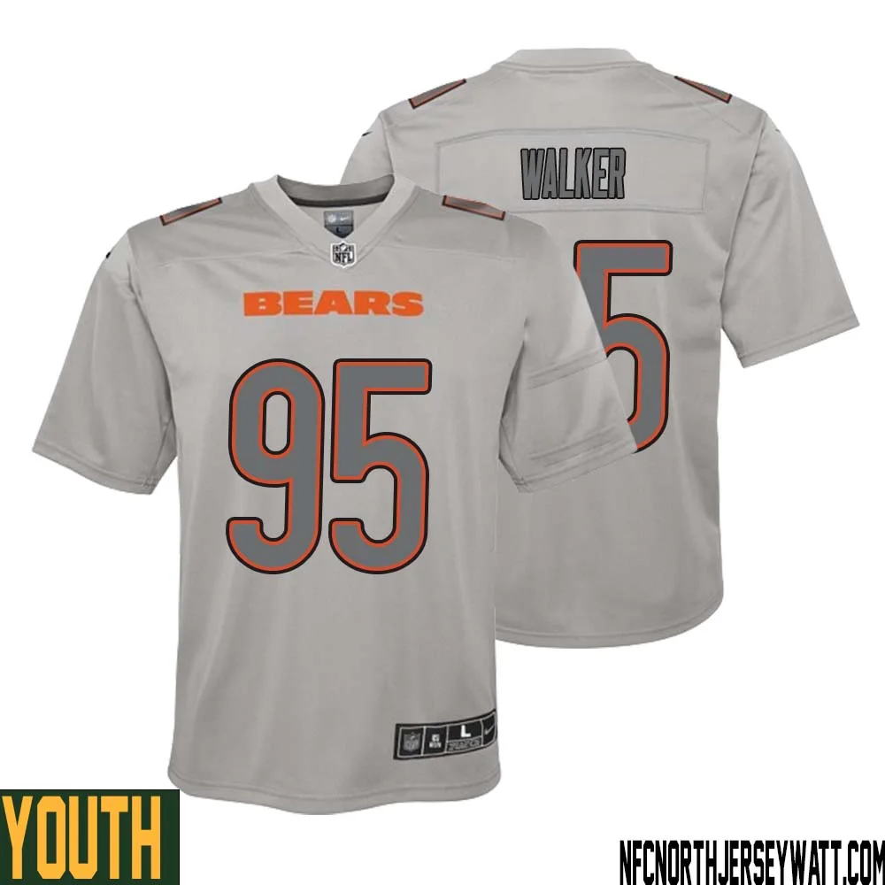 DeMarcus Walker No 95 Youth Gray Chicago Bears Atmosphere Fashion Game Jersey