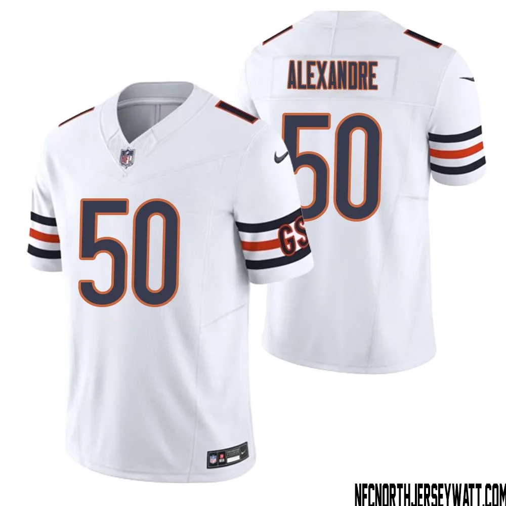 Deslin Alexandre No 50 Men White Chicago Bears Vapor F.U.S.E. Limited Jersey 1