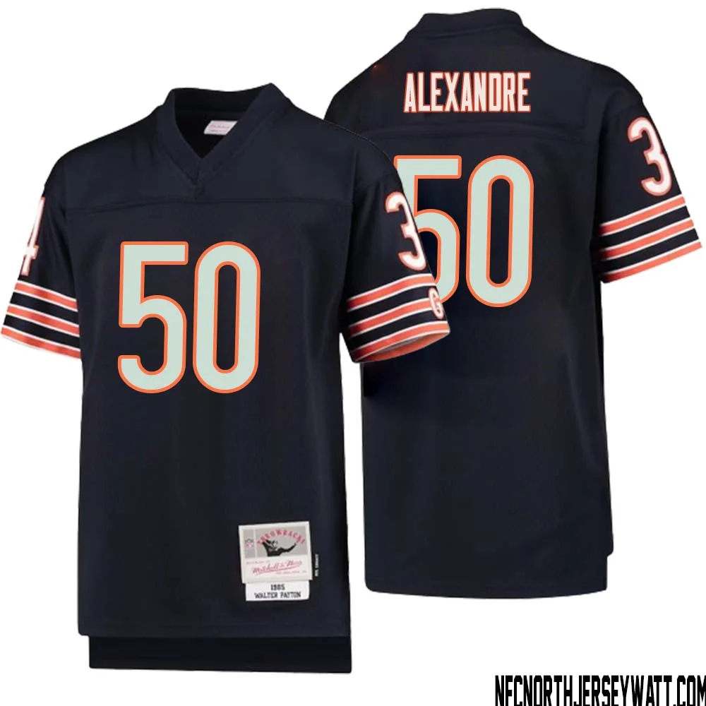 Deslin Alexandre No 50 Youth Mitchell Ness Navy Chicago Bears 1985 Legacy Retired Player Jersey 1