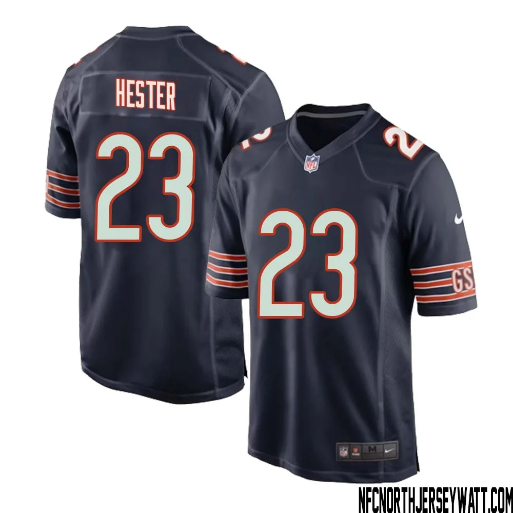 Devin Hester No 23 Chicago Bears Home Game Navy Jersey for Men 1