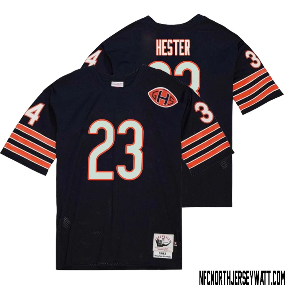 Devin Hester No 23 Men Mitchell Ness Navy Chicago Bears 2004 Authentic Throwback Retired Player Jersey 2