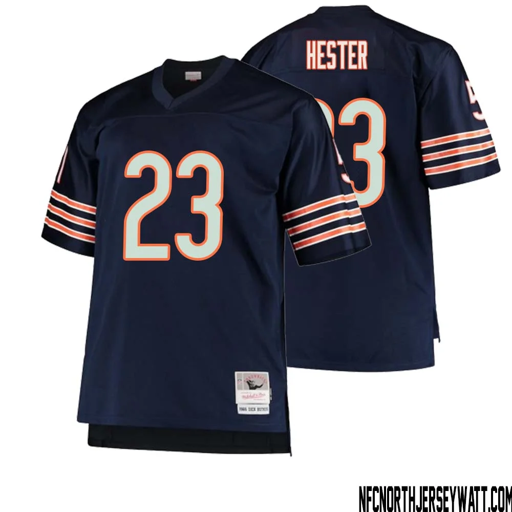 Devin Hester No 23 Men Mitchell Ness Navy Chicago Bears Big Tall 1966 Retired Player Replica Jersey 1