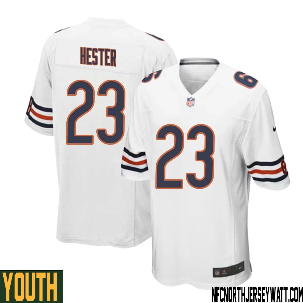 Devin Hester No 23 Youth White Chicago Bears Away Game Jersey