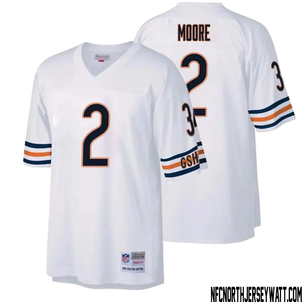 DJ Moore No 2 Men Mitchell Ness White Chicago Bears Legacy Replica Jersey