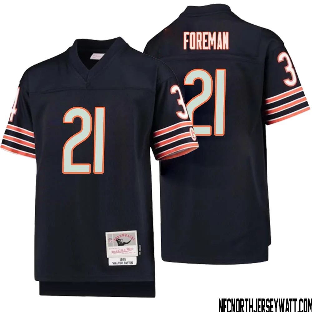 DOnta Foreman No 21 Youth Mitchell Ness Navy Chicago Bears 1985 Legacy Retired Player Jersey