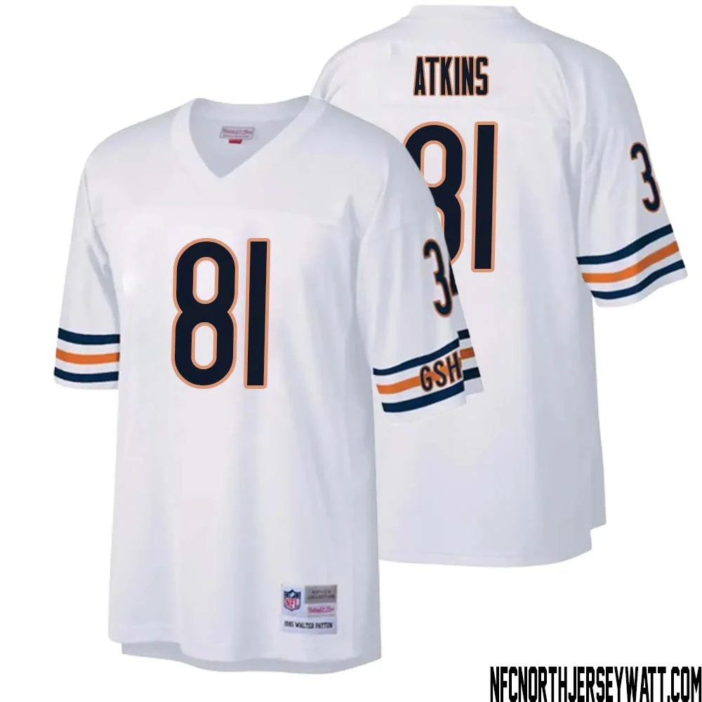 Doug Atkins No 81 Men Mitchell Ness White Chicago Bears Legacy Replica Jersey