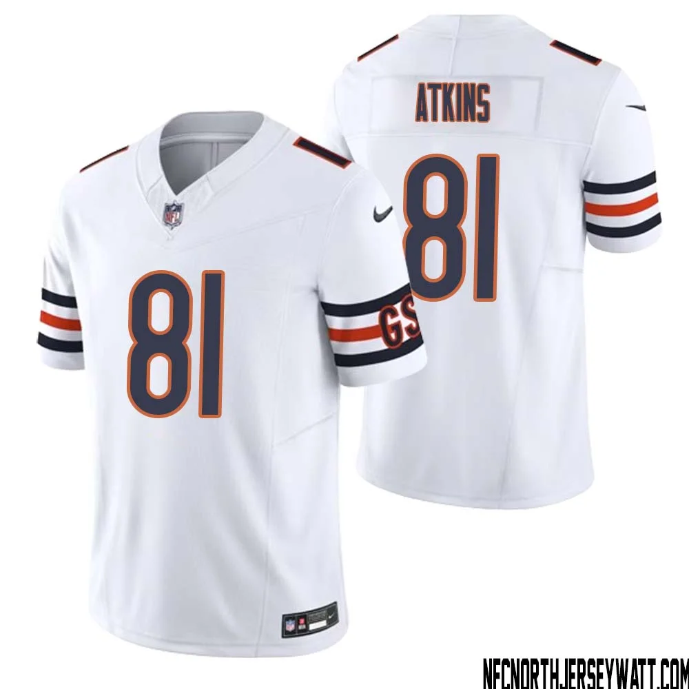 Doug Atkins No 81 Men White Chicago Bears Vapor F.U.S.E. Limited Jersey 1
