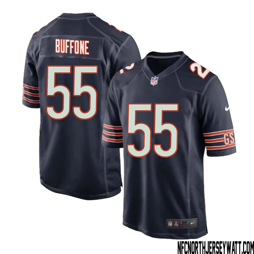 Doug Buffone No 55 Chicago Bears Home Game Navy Jersey for Men