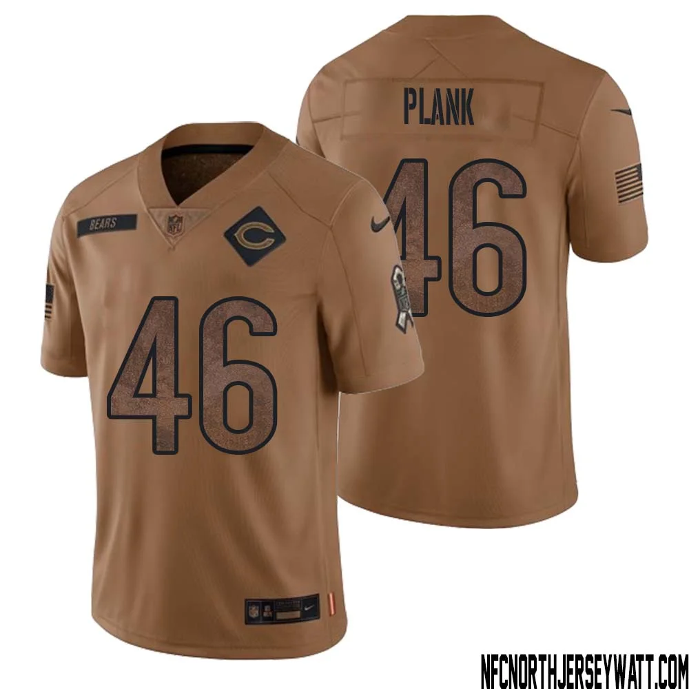 Doug Plank No 46 Men Brown Chicago Bears 2023 Salute To Service Retired Player Limited Jersey