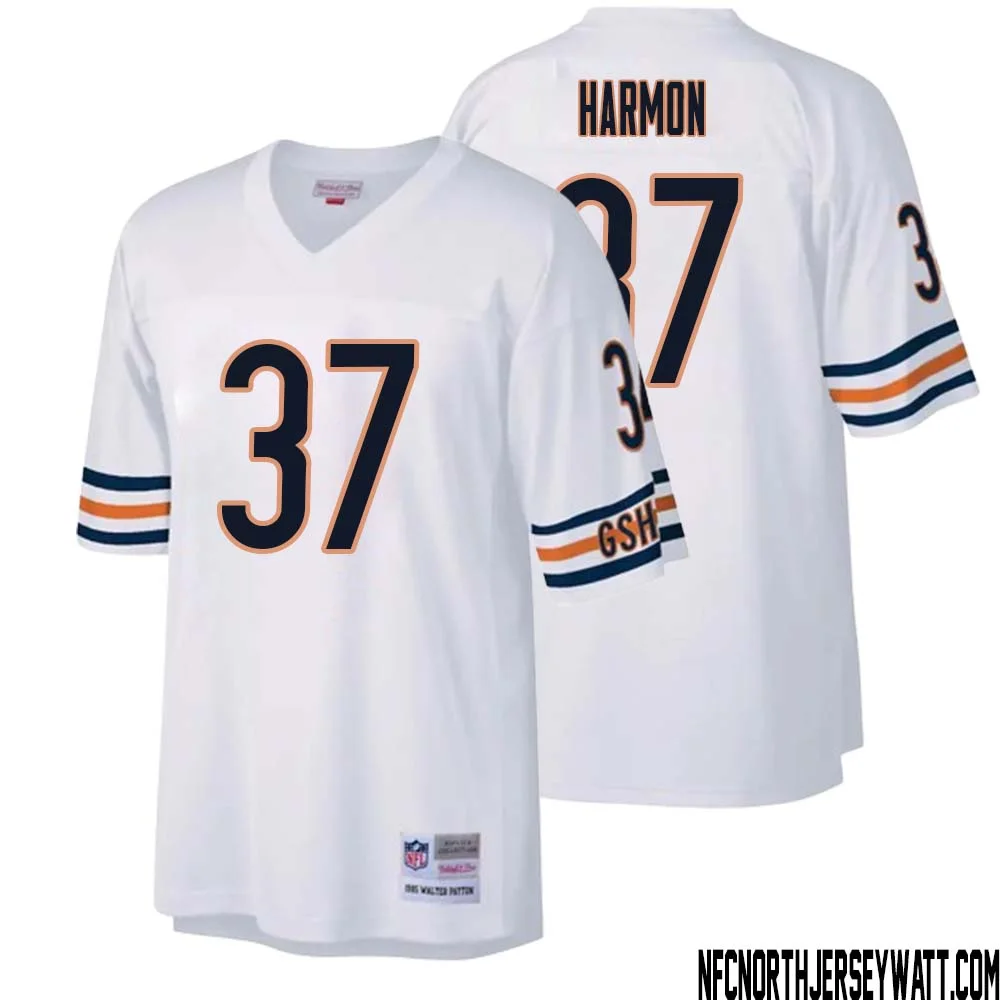 Duron Harmon No 37 Men Mitchell Ness White Chicago Bears Legacy Replica Jersey 1