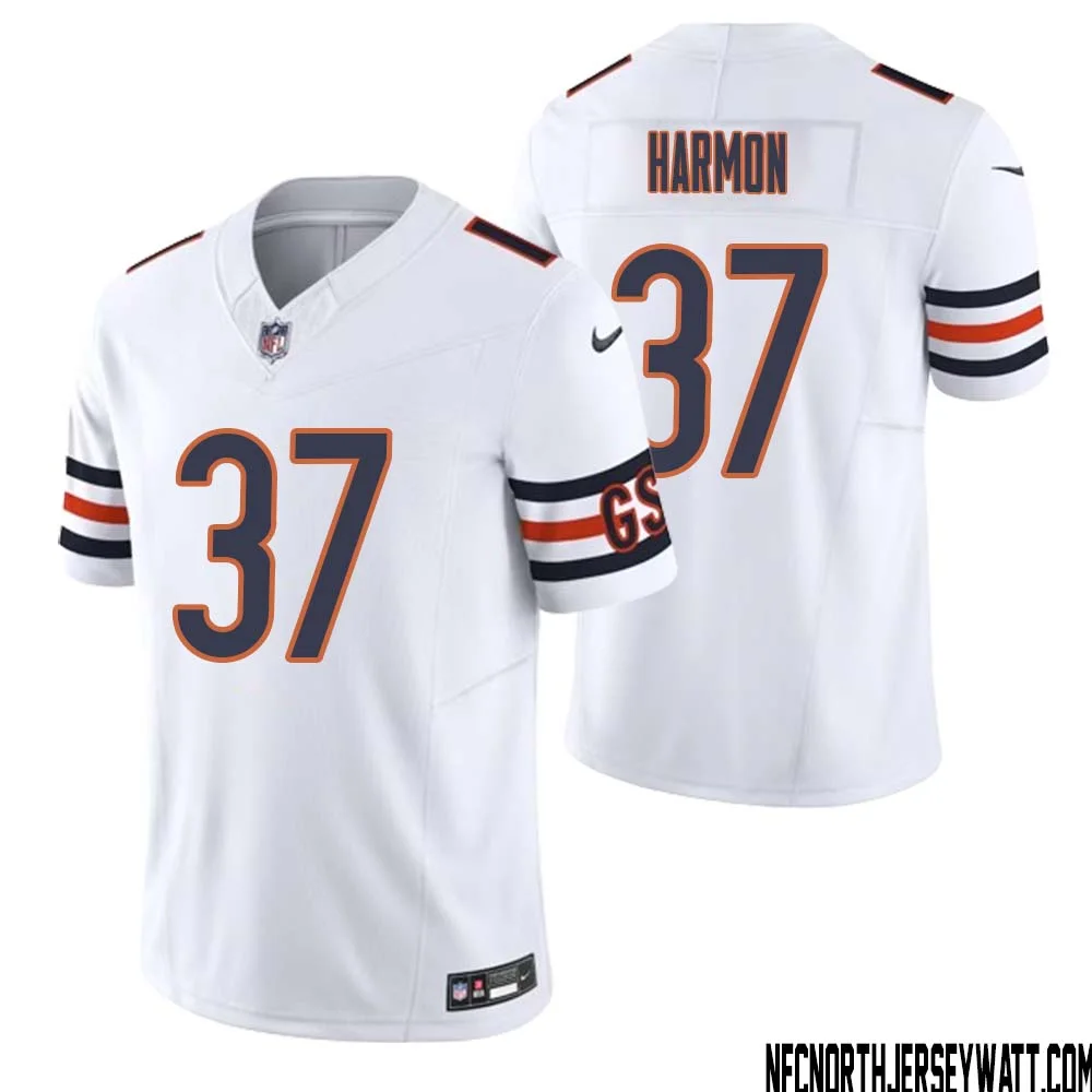 Duron Harmon No 37 Men White Chicago Bears Vapor F.U.S.E. Limited Jersey 1
