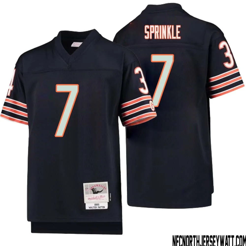 Ed Sprinkle No 7 Youth Mitchell Ness Navy Chicago Bears 1985 Legacy Retired Player Jersey 1