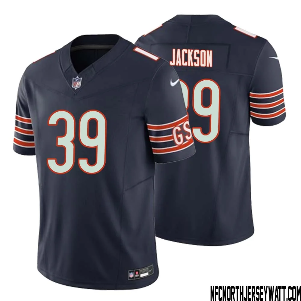 Eddie Jackson No 39 Men Navy Chicago Bears Vapor F.U.S.E. Limited Jersey 1