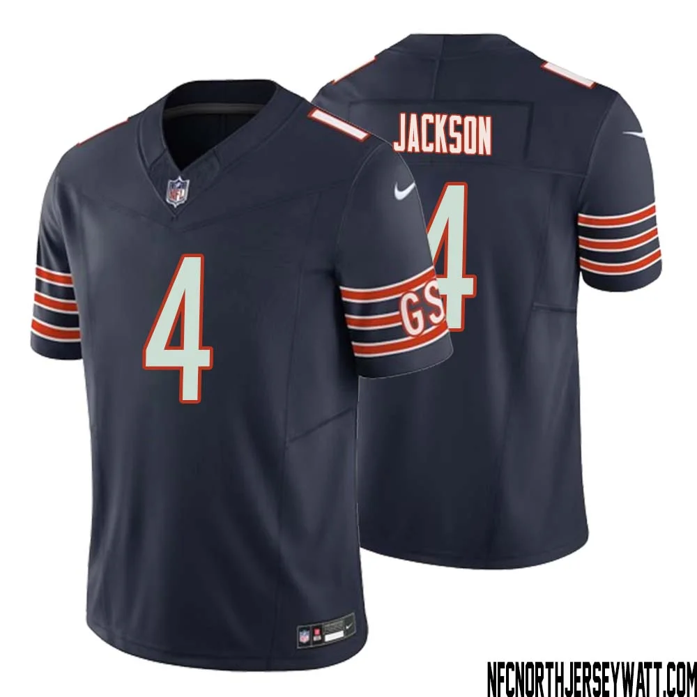Eddie Jackson No 4 Men Navy Chicago Bears Vapor F.U.S.E. Limited Jersey 1