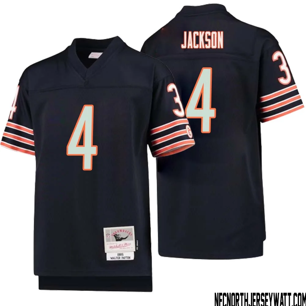 Eddie Jackson No 4 Youth Mitchell Ness Navy Chicago Bears 1985 Legacy Retired Player Jersey 1