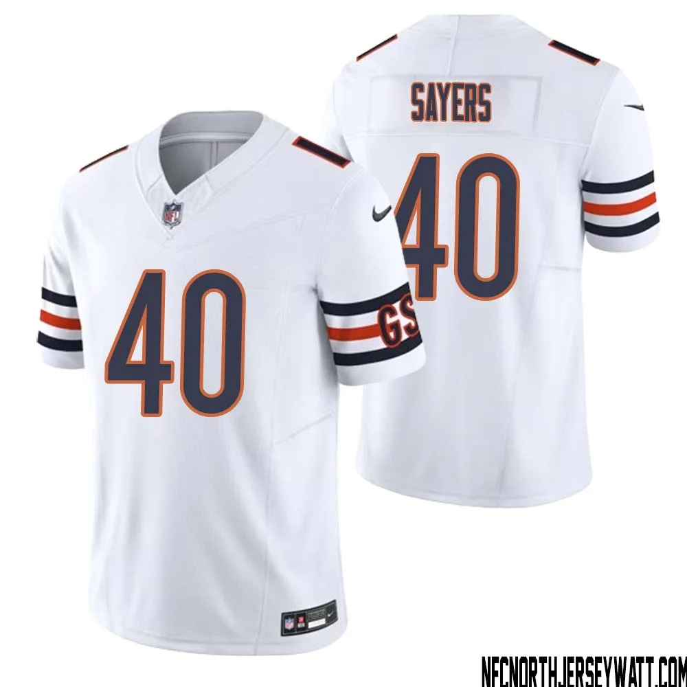 Gale Sayers No 40 Men White Chicago Bears Vapor F.U.S.E. Limited Jersey 1