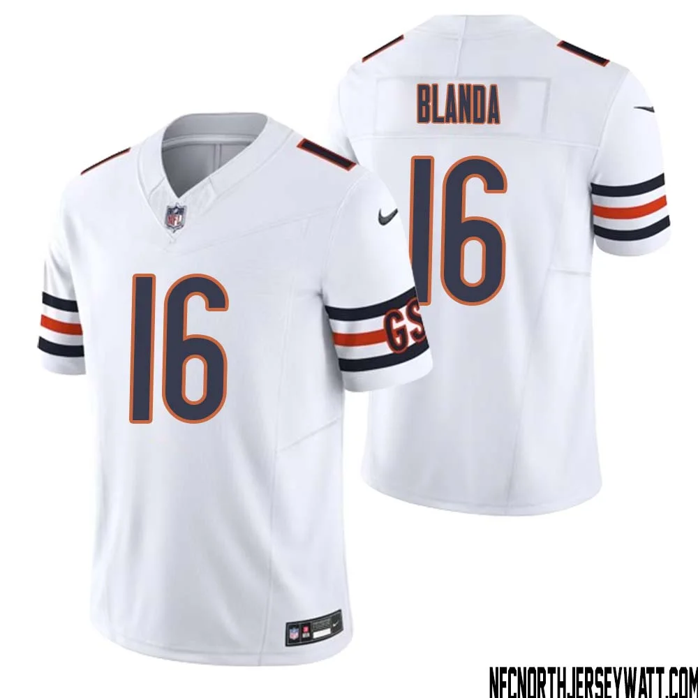George Blanda No 16 Men White Chicago Bears Vapor F.U.S.E. Limited Jersey 1