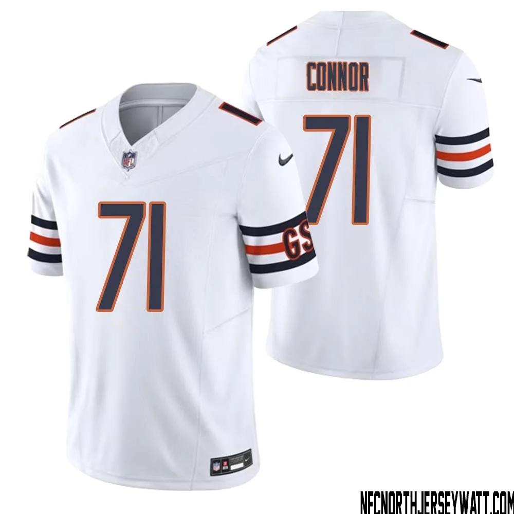 George Connor No 71 Men White Chicago Bears Vapor F.U.S.E. Limited Jersey