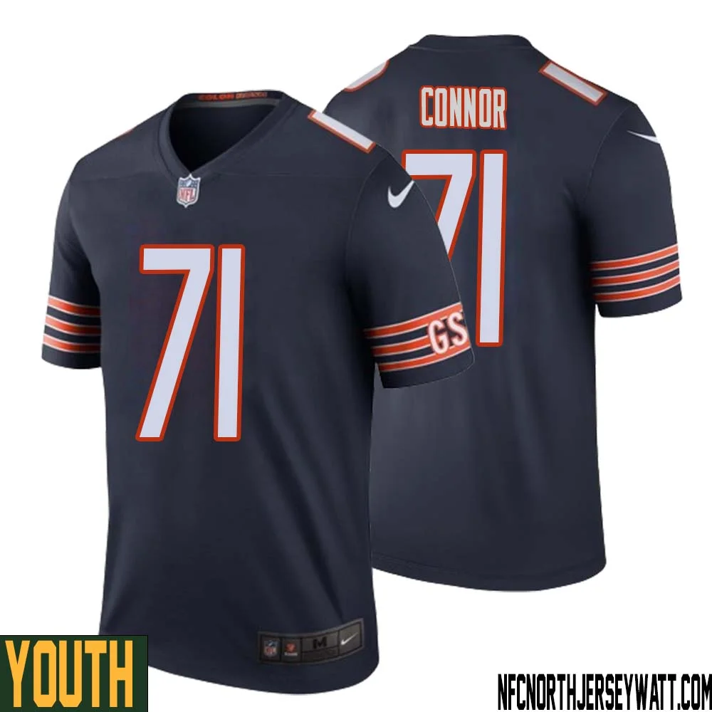 George Connor No 71 Youth Navy Chicago Bears Color Rush Legend Jersey 1