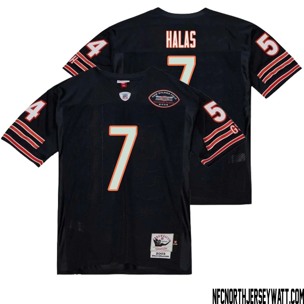 George Halas No 7 Men Mitchell Ness Navy Chicago Bears 2004 Authentic Throwback Retired Player Jersey 1 1