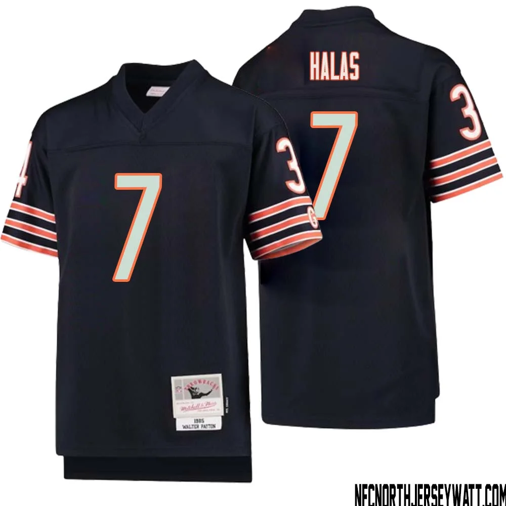 George Halas No 7 Youth Mitchell Ness Navy Chicago Bears 1985 Legacy Retired Player Jersey