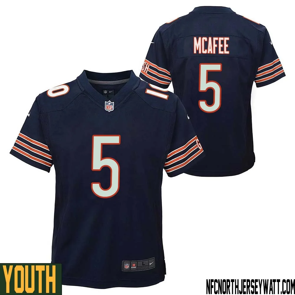George McAfee No 5 Chicago Bears Home Game Navy Jersey for Youth 1