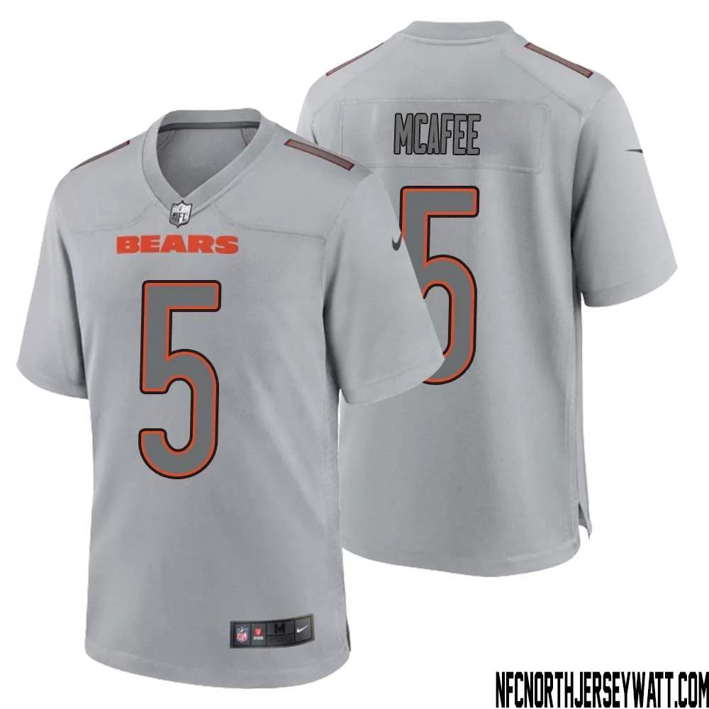 George McAfee No 5 Men Gray Chicago Bears Atmosphere Fashion Game Jersey