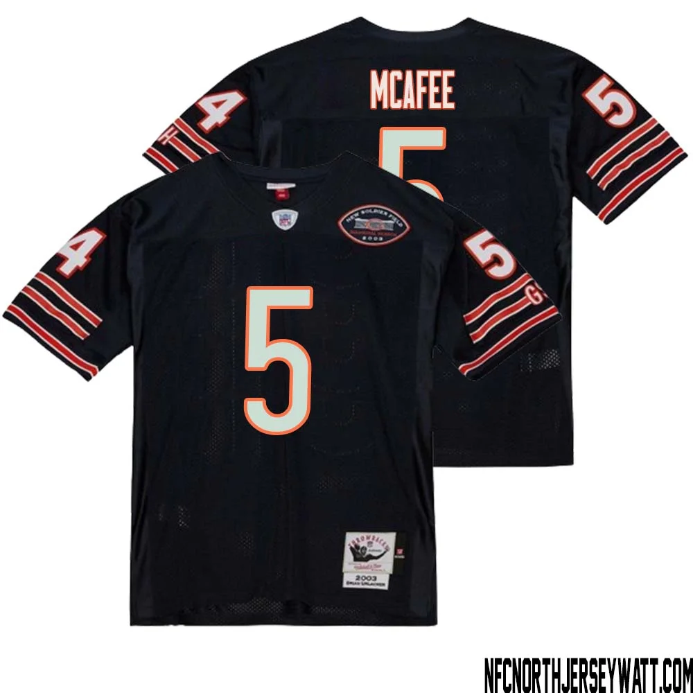 George McAfee No 5 Men Mitchell Ness Navy Chicago Bears 2004 Authentic Throwback Retired Player Jersey 1 1