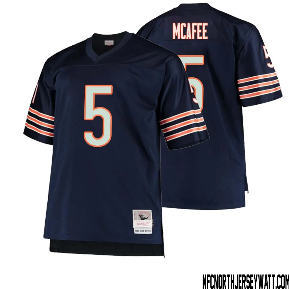 George McAfee No 5 Men Mitchell Ness Navy Chicago Bears Big Tall 1966 Retired Player Replica Jersey 1