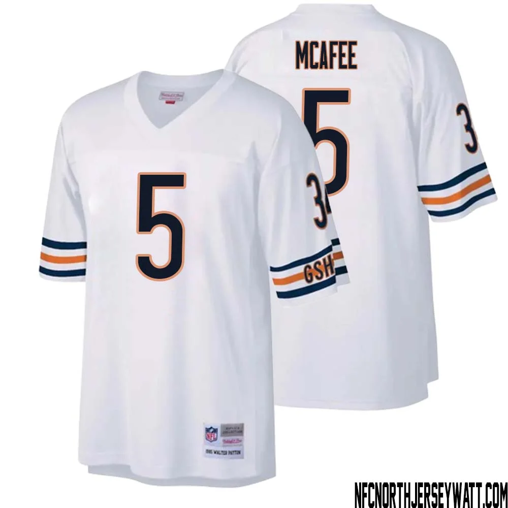 George McAfee No 5 Men Mitchell Ness White Chicago Bears Legacy Replica Jersey 1