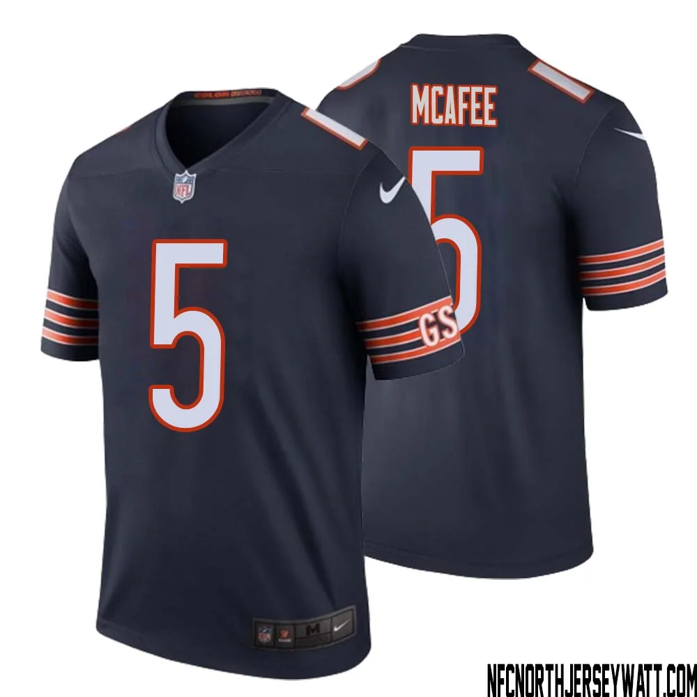 George McAfee No 5 Men Navy Chicago Bears Color Rush Legend Jersey 1