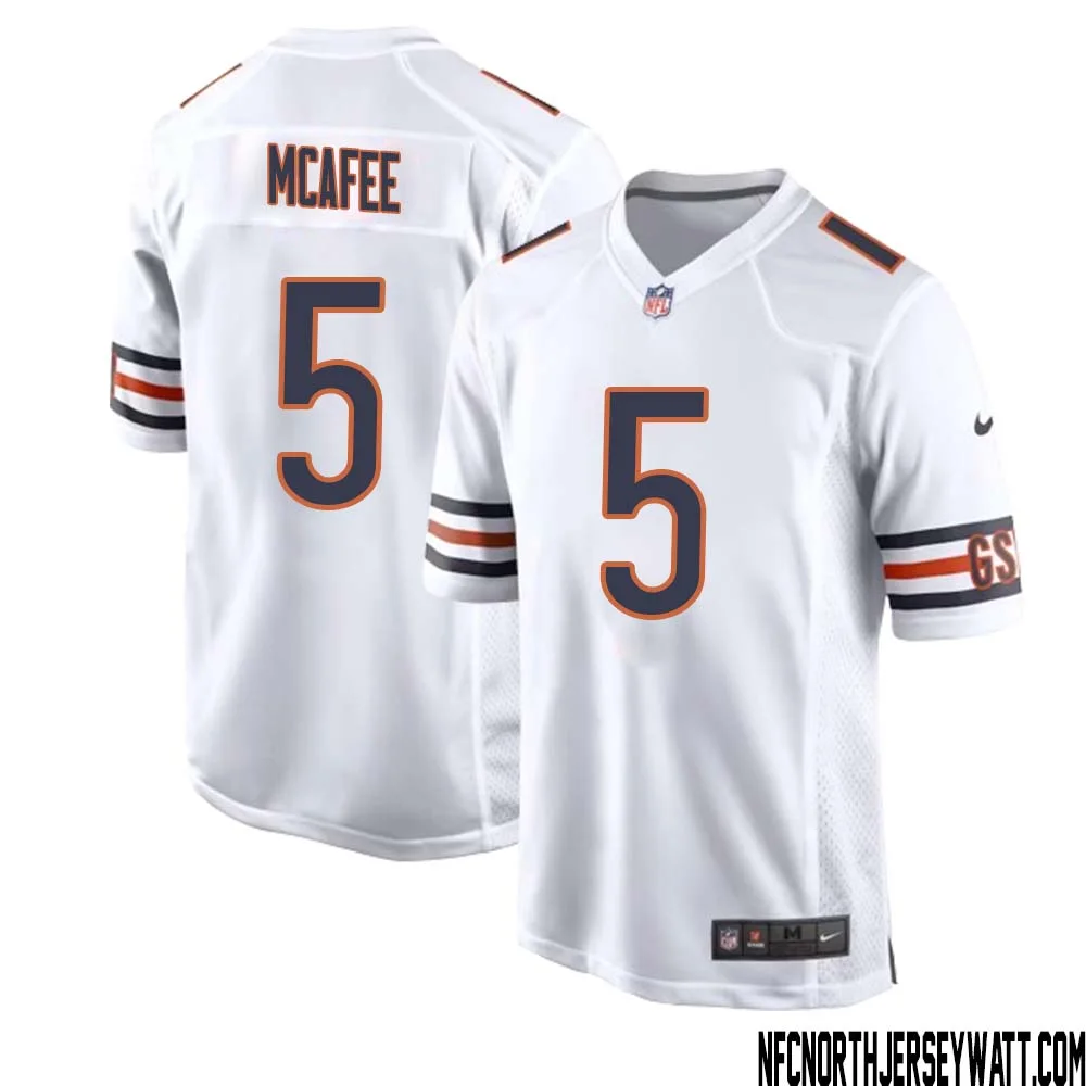 George McAfee No 5 Men White Chicago Bears Away Game Jersey