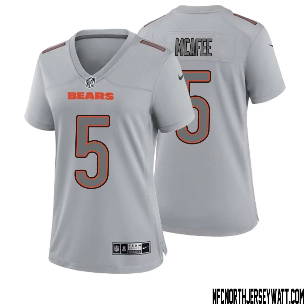 George McAfee No 5 Women Gray Chicago Bears Atmosphere Fashion Game Jersey